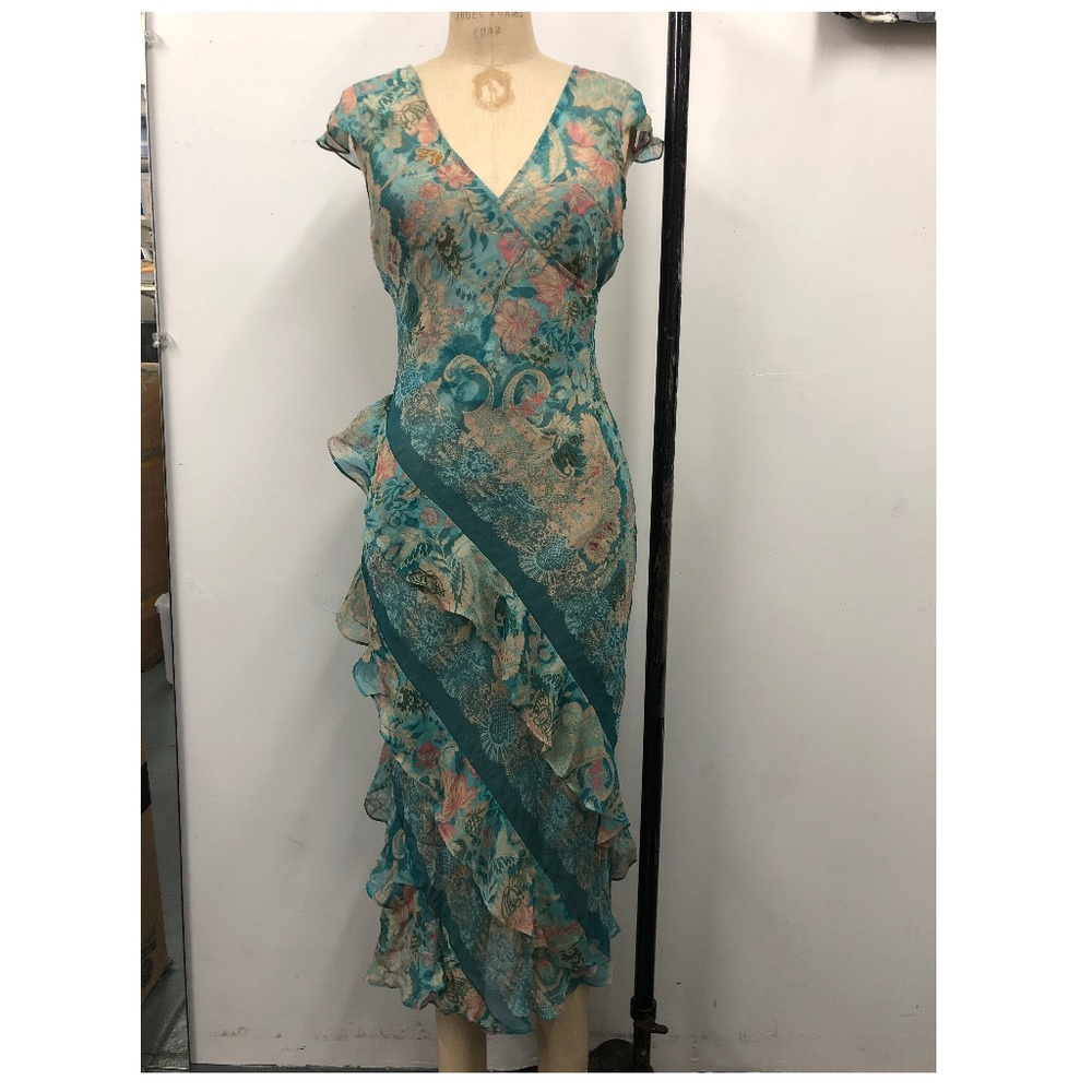 Floral Midi Ruffle Dress